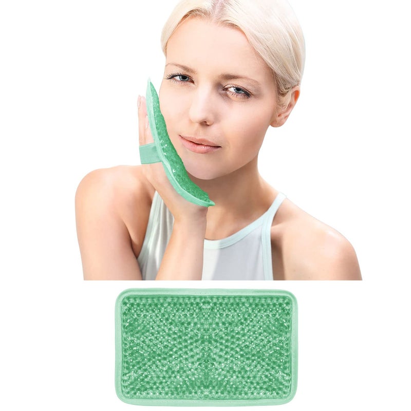 Gel Beads Ice Pack Ice Bag with StrapReusable Hot Cold Pack Compress Therapy for Pain SwellingInjuries of Knee Shoulder Foot Back Ankle Neck Hip ElbowWisdom Tooth 1 pcsGreen